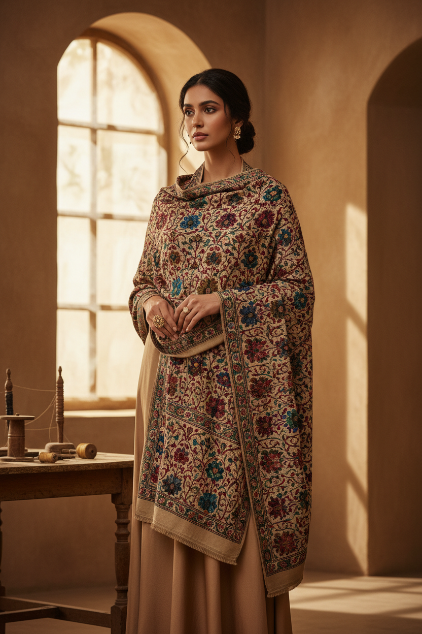 5 Elegant Ways to Drape a Pashmina Shawl for a Winter Wedding