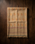 Oatmeal Multi-Color Floral Buti Kani Cashmere Pashmina Shawl — Handwoven in Kashmir — image 5