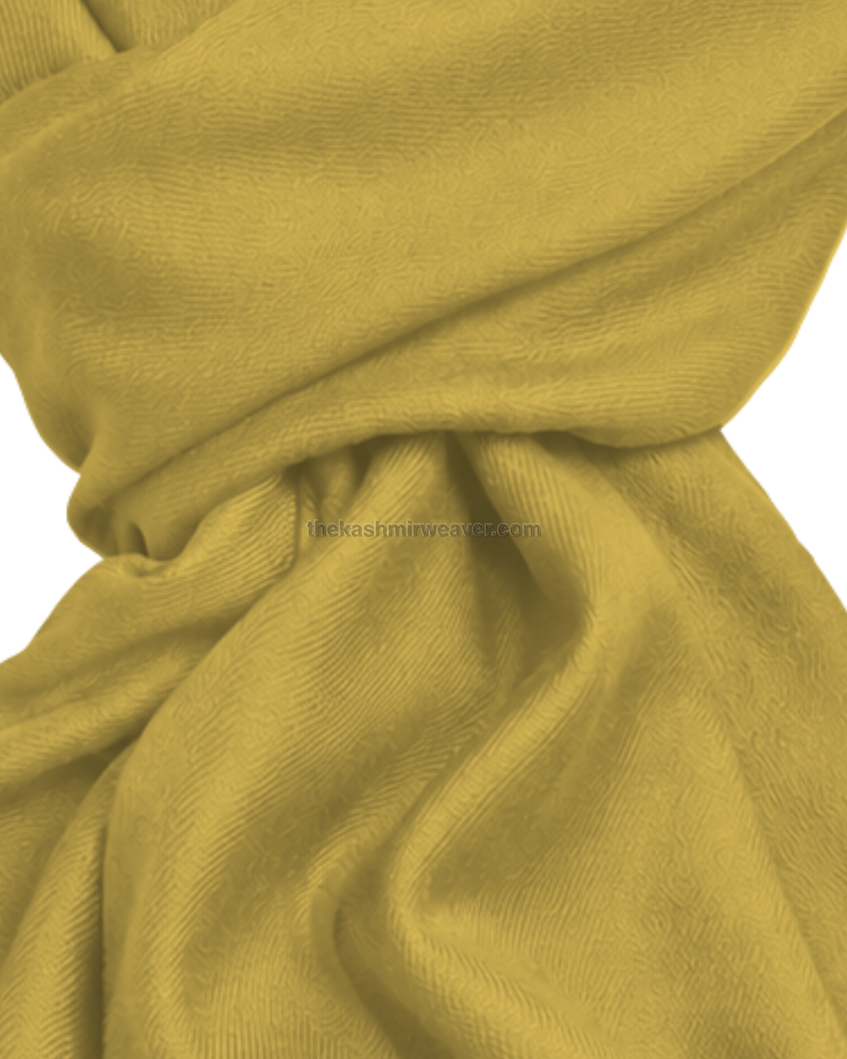 Yellow Cashmere Pashmina Shawl — close-up texture zoom