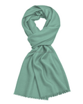 Pale Sage Green Cashmere Pashmina Shawl — flat view