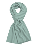 Pale Sage Green Cashmere Pashmina Shawl — flat view