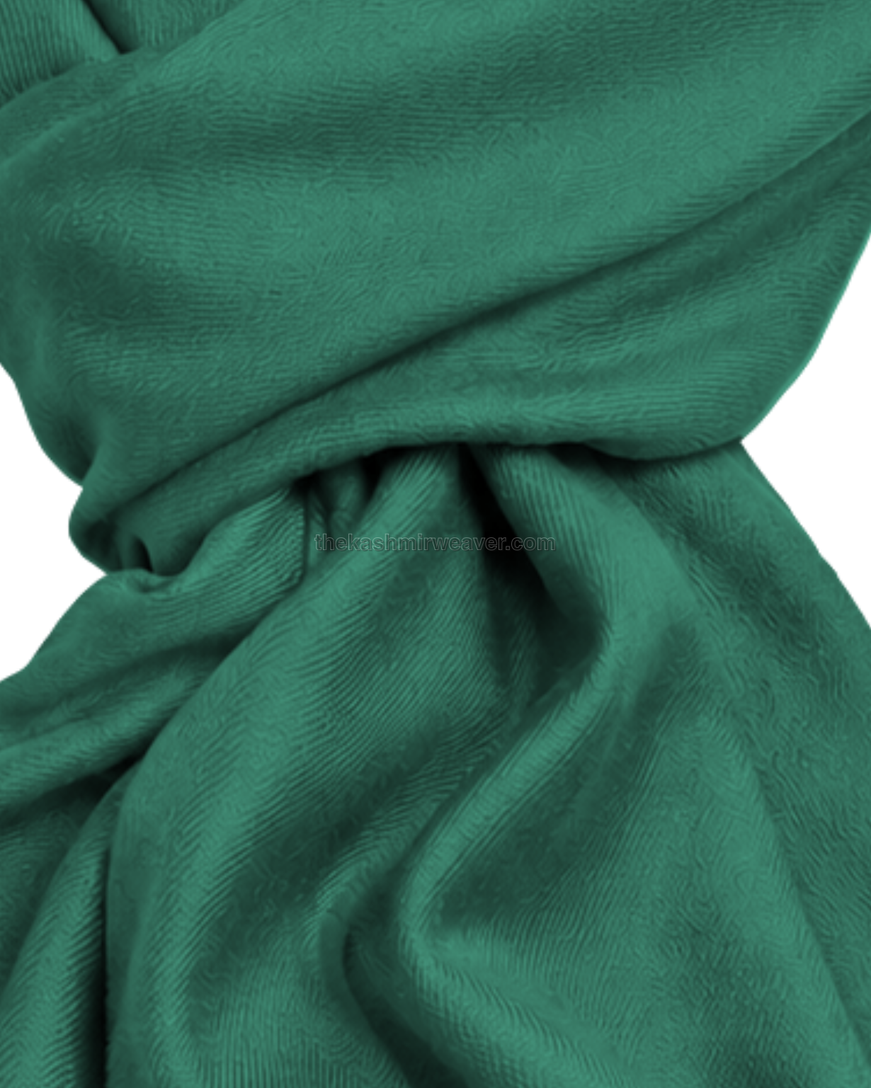 Jade Green Cashmere Pashmina Shawl — close-up texture zoom