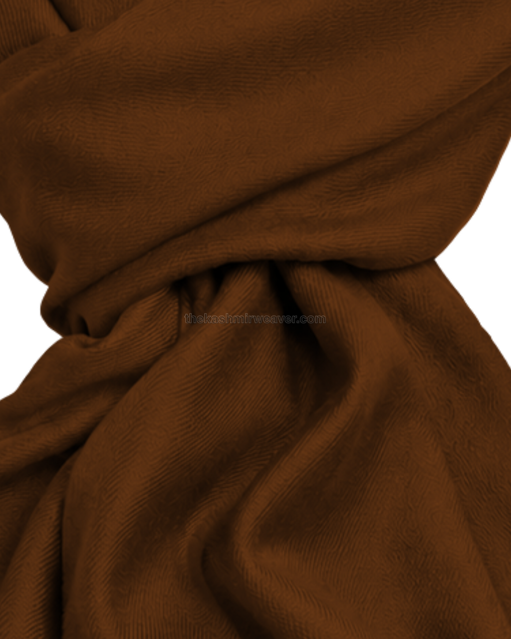Brown Cashmere Pashmina Shawl — close-up texture zoom