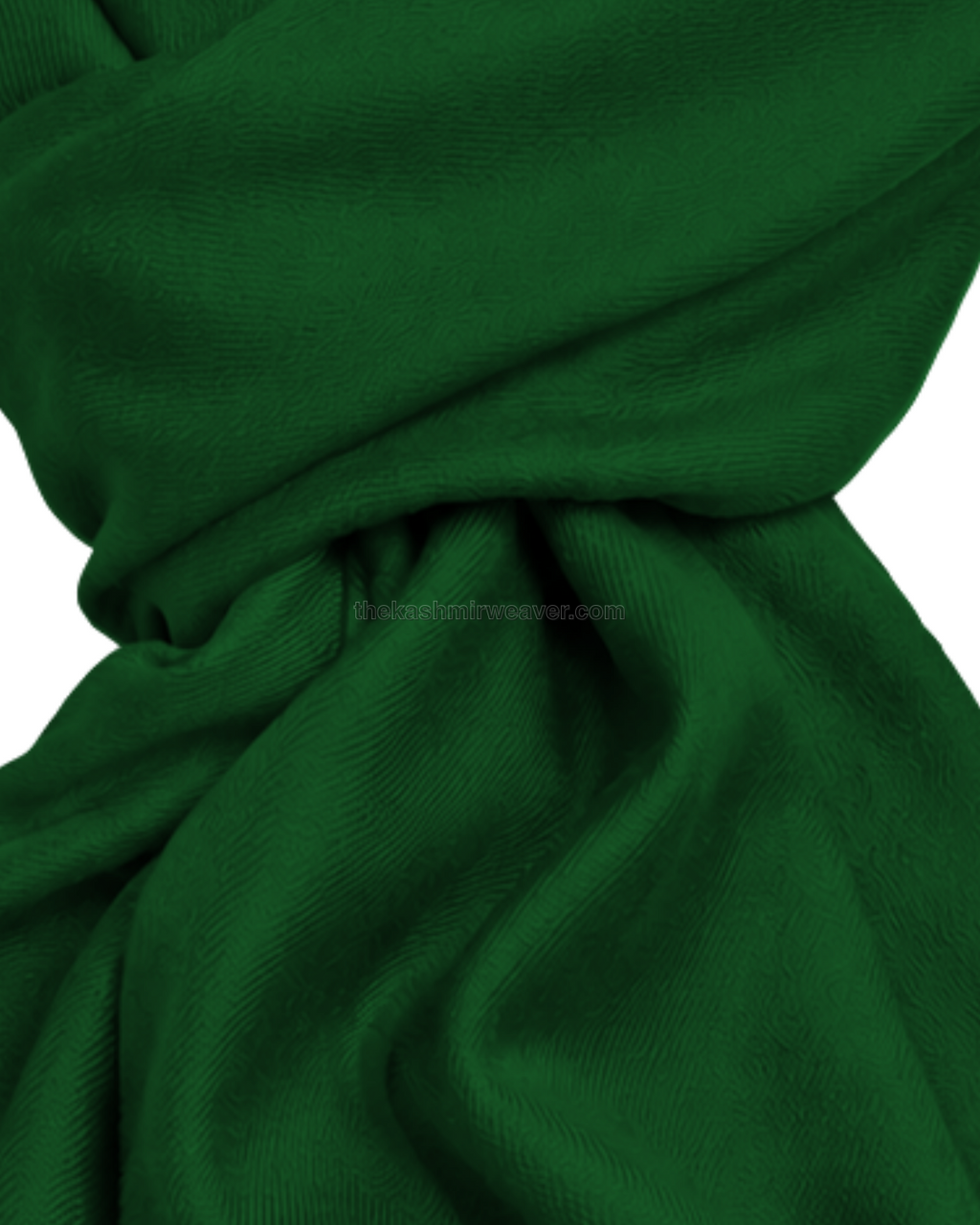 Green Cashmere Pashmina Shawl — close-up texture zoom
