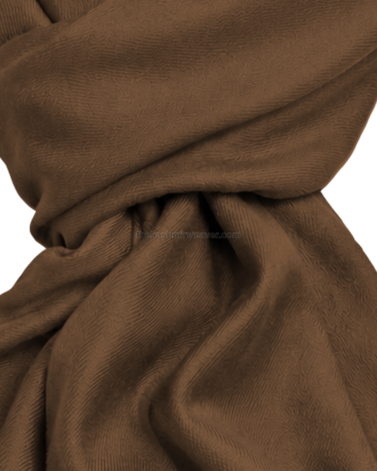 Brown Cashmere Pashmina Shawl — close-up texture zoom
