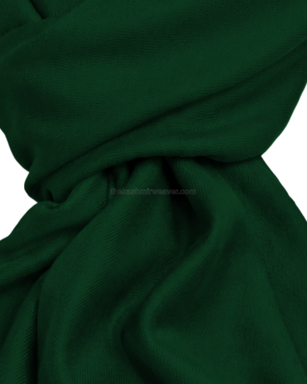 Green Cashmere Pashmina Shawl — close-up texture zoom