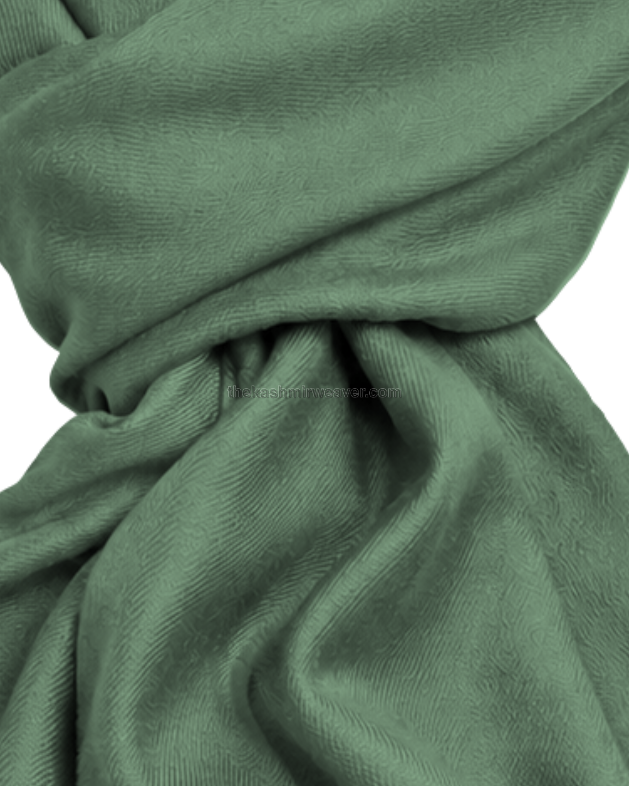 Pastel Green Cashmere Pashmina Shawl — close-up texture zoom