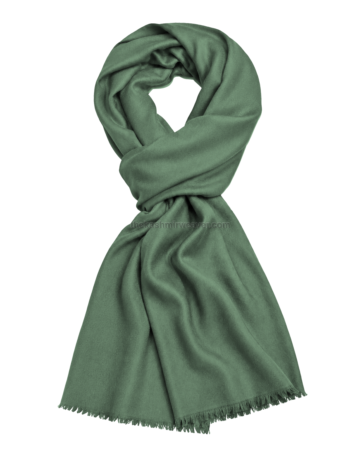 Pastel Green Cashmere Pashmina Shawl — flat view