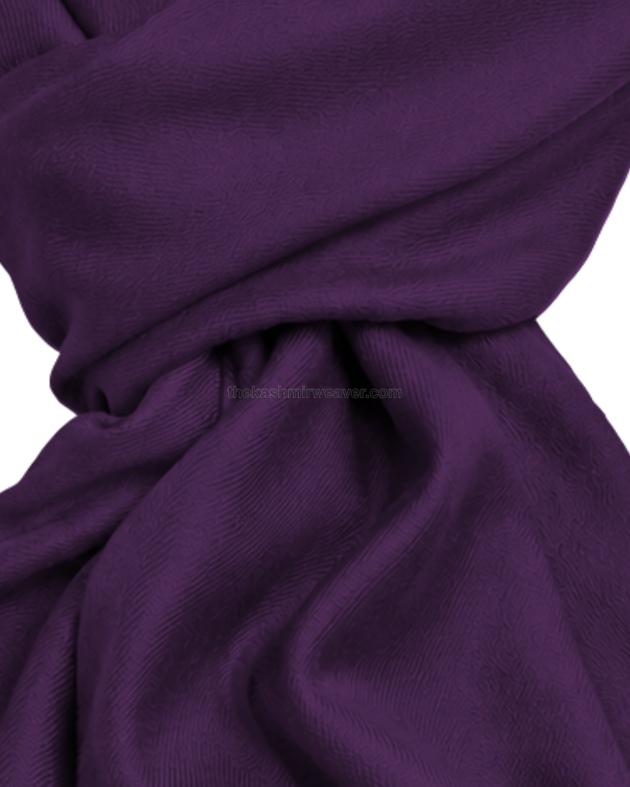 Plum Purple Cashmere Pashmina Shawl — close-up texture zoom