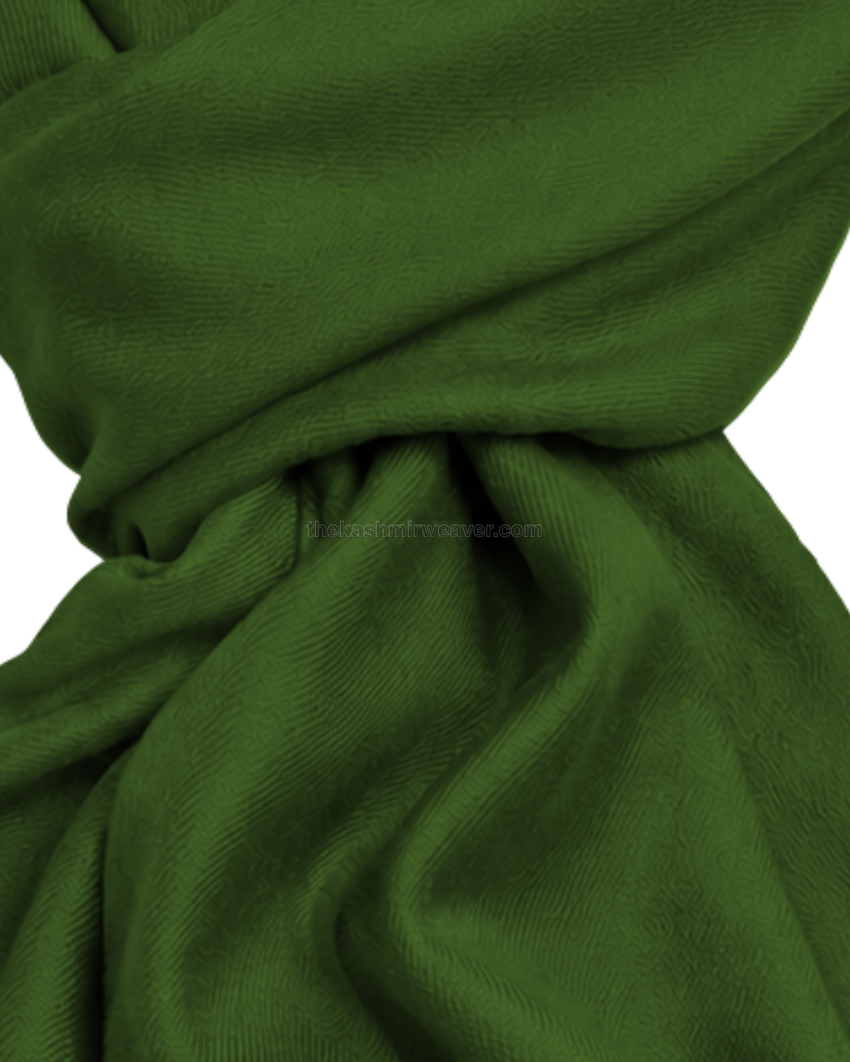 Green Cashmere Pashmina Shawl — close-up texture zoom