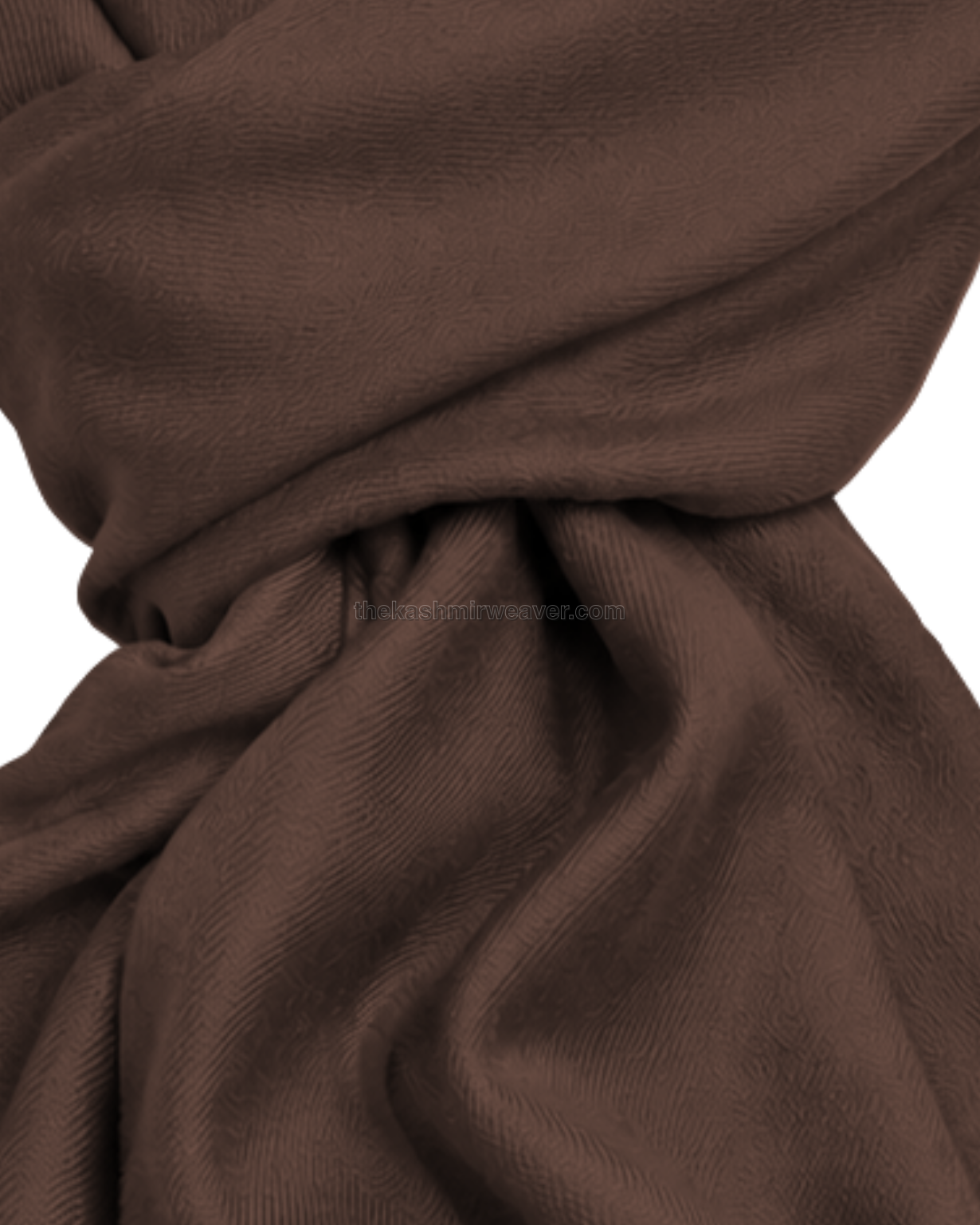 Brown Cashmere Pashmina Shawl — close-up texture zoom