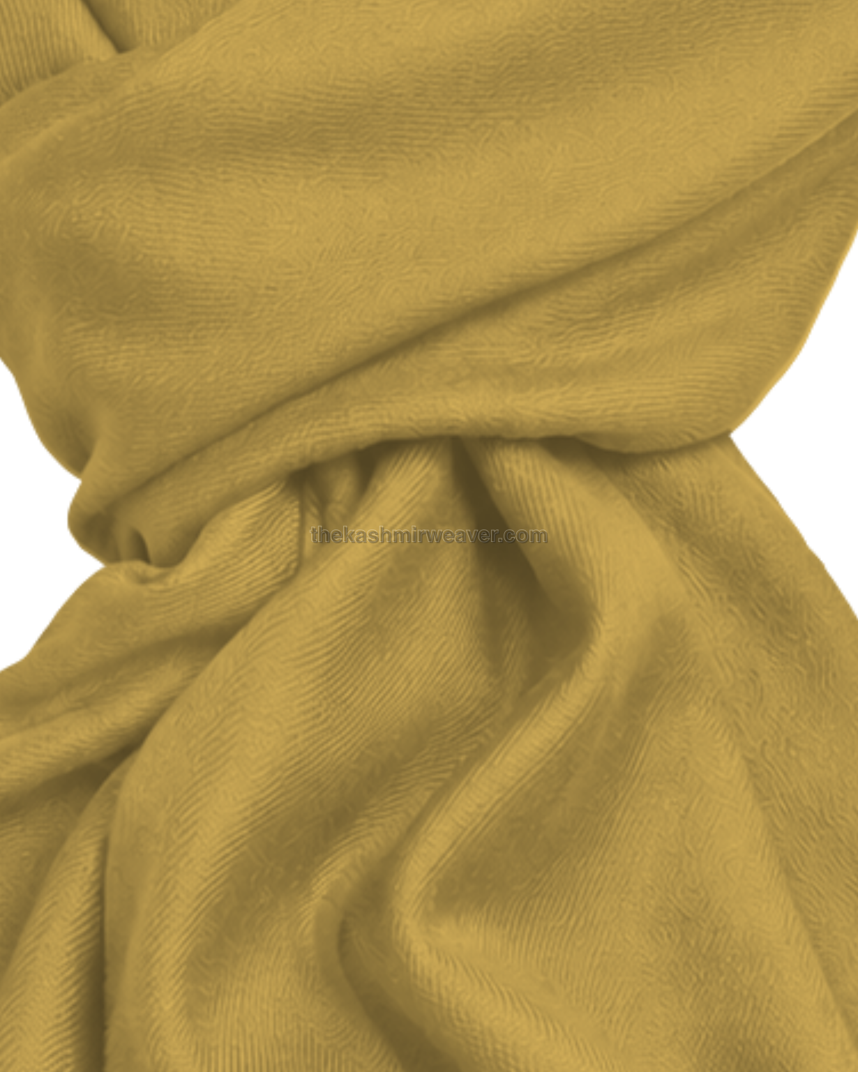 Gold Yellow Cashmere Pashmina Shawl — close-up texture zoom