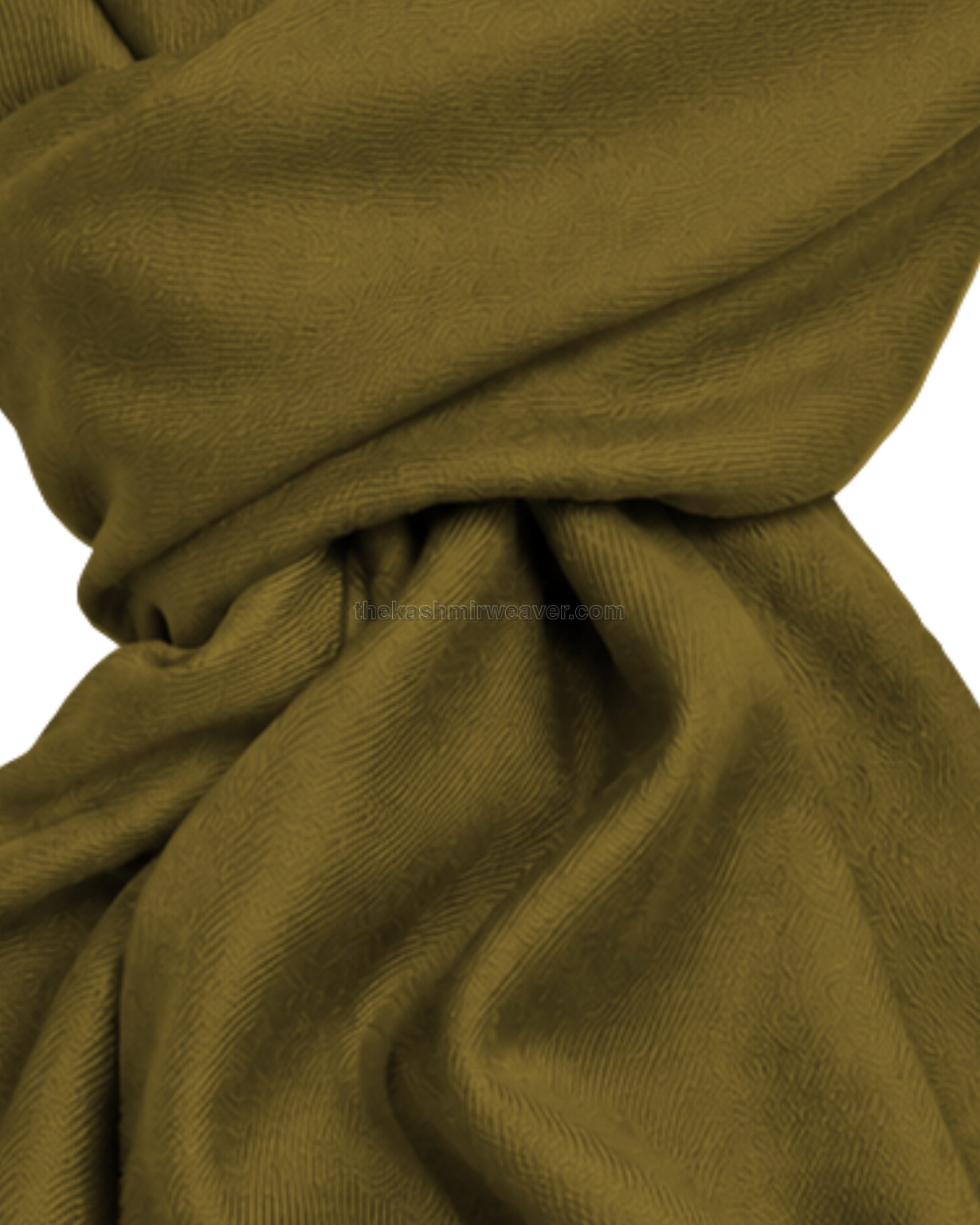 Olive Gold Yellow Cashmere Pashmina Shawl — close-up texture zoom