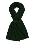 Green Cashmere Pashmina Shawl — flat view