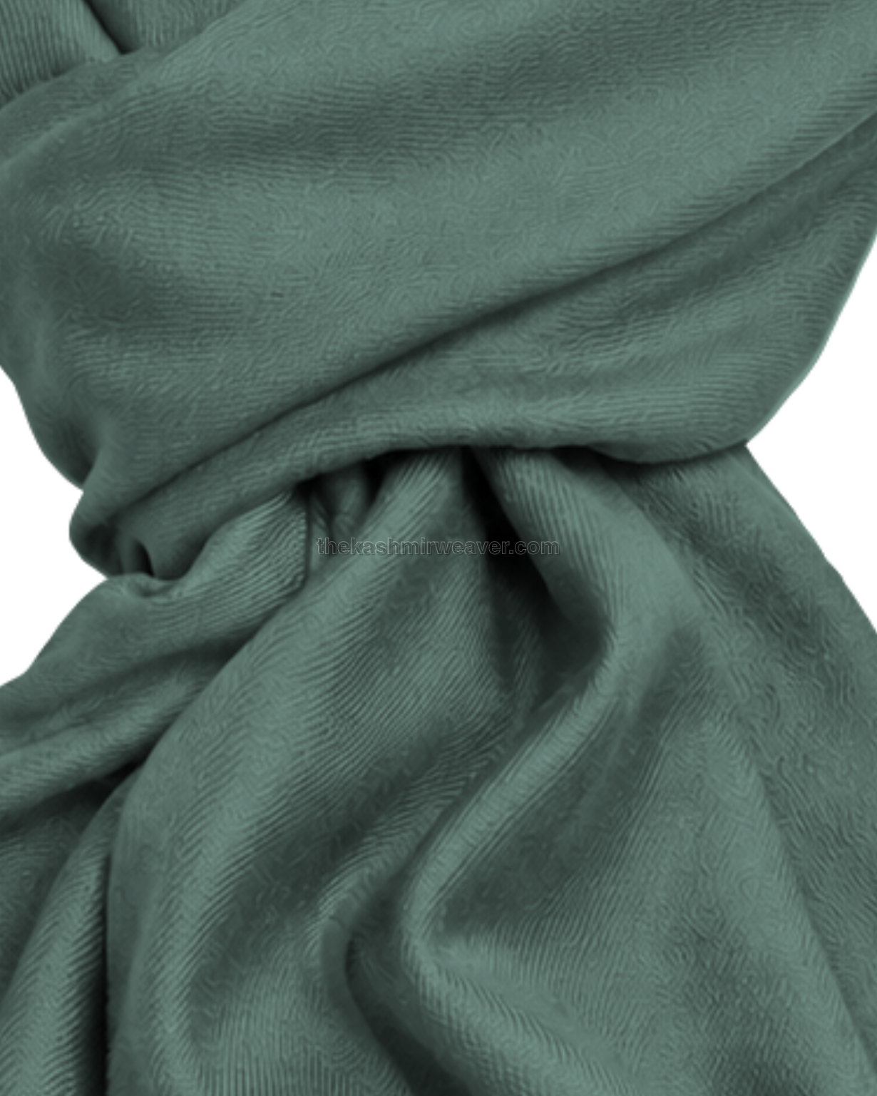 Sage-Light Green Cashmere Pashmina Shawl — close-up texture zoom