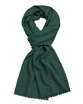 Pine Green Cashmere Pashmina Shawl — flat view