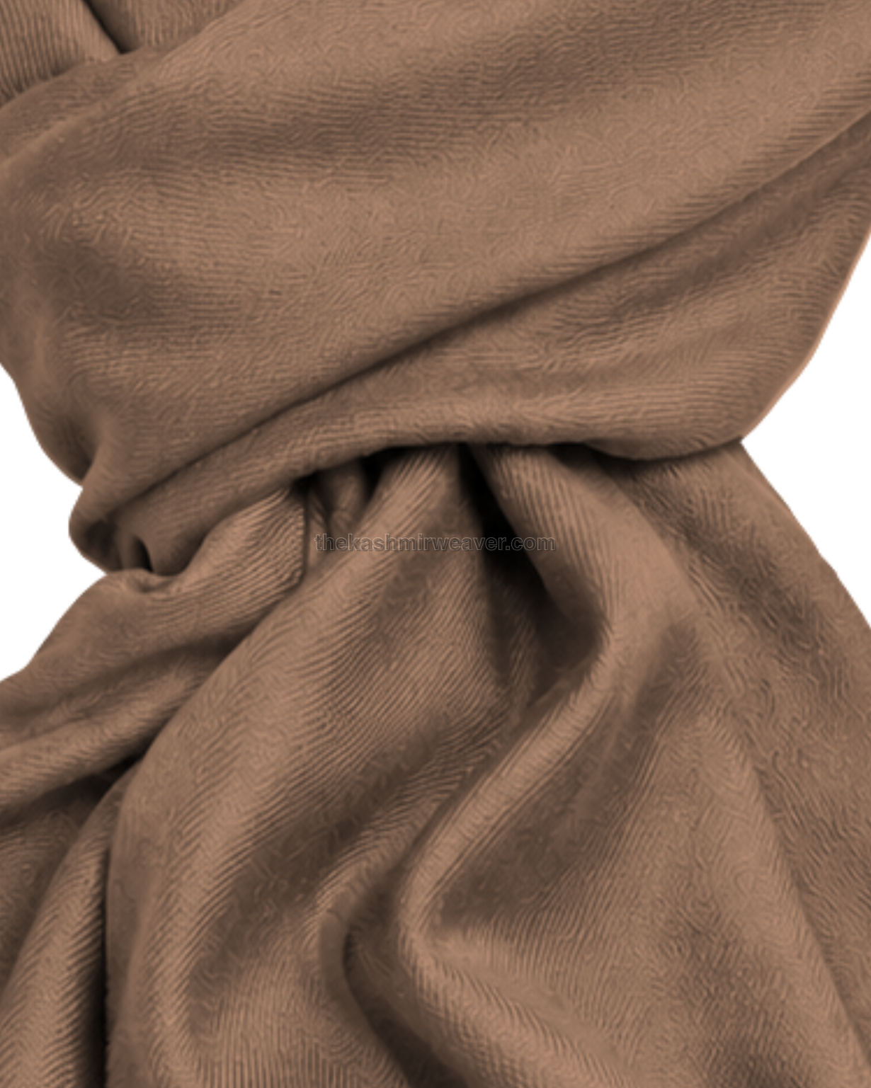 Peach Orange Cashmere Pashmina Shawl — close-up texture zoom