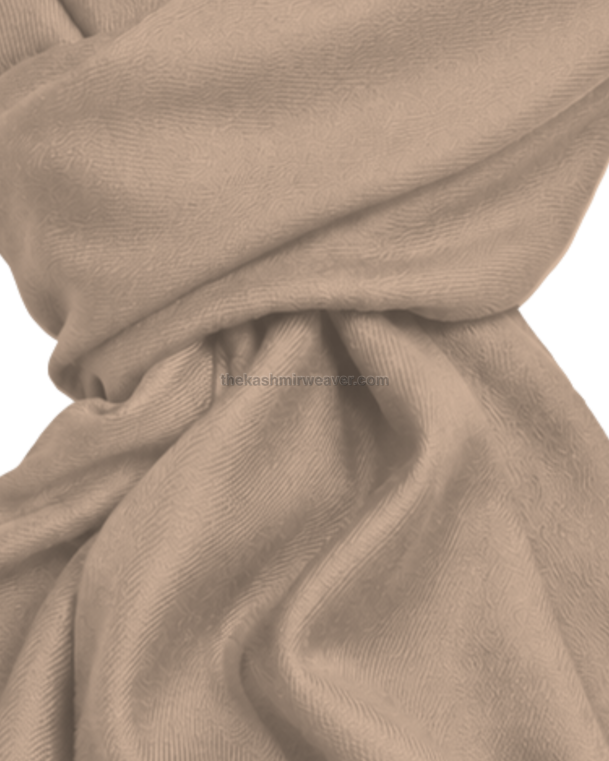 Peach Pale Orange Cashmere Pashmina Shawl — close-up texture zoom