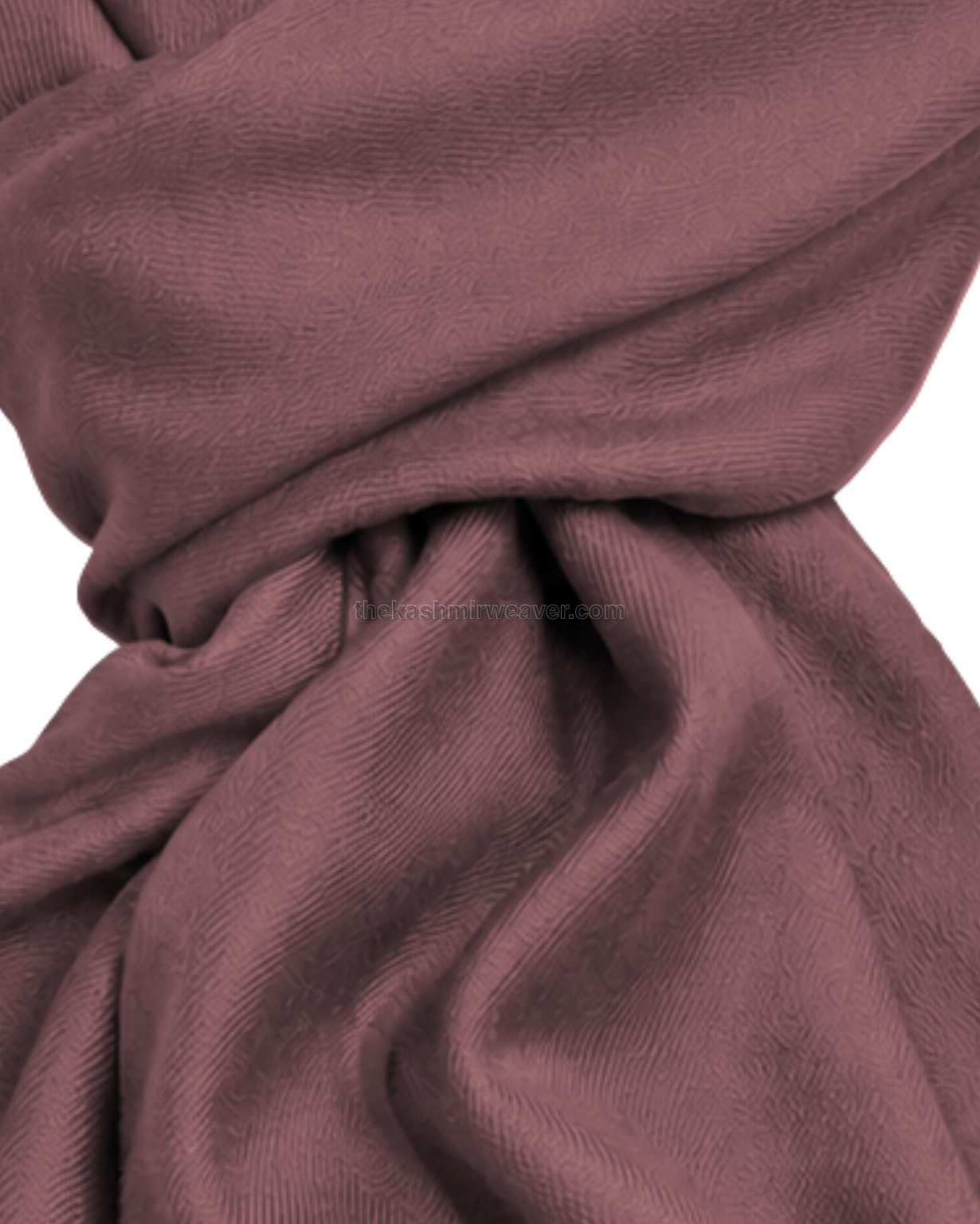 Dusty Rose Pink Cashmere Pashmina Shawl — close-up texture zoom