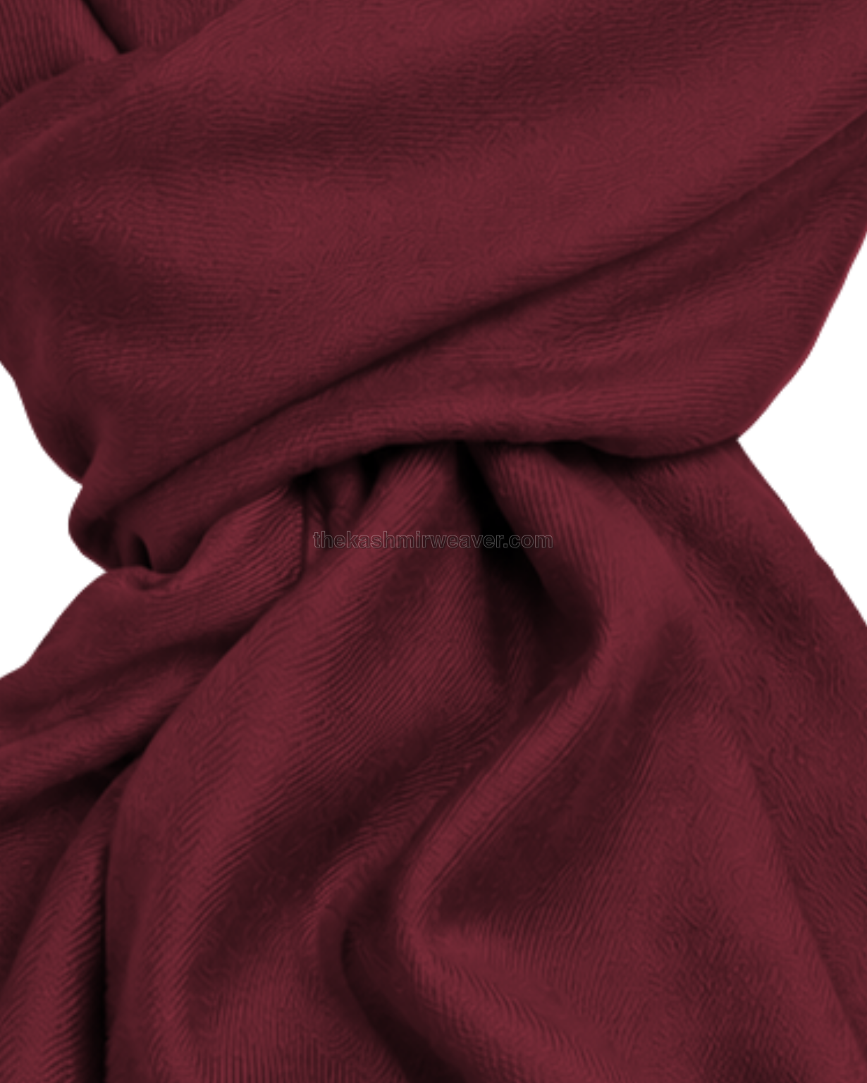 Crimson Red Cashmere Pashmina Shawl — close-up texture zoom