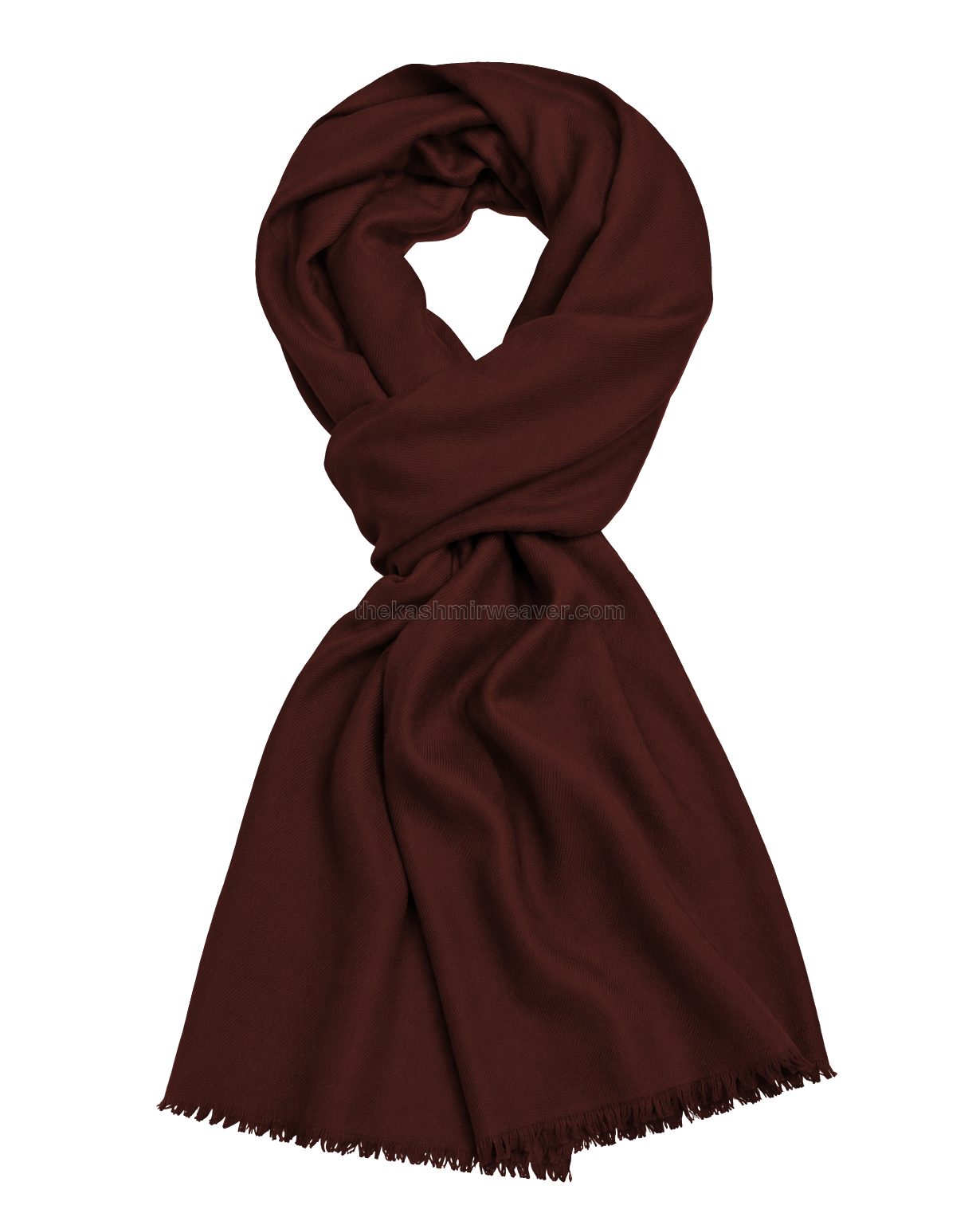 Burgundy Maroon Cashmere Pashmina Shawl — flat view