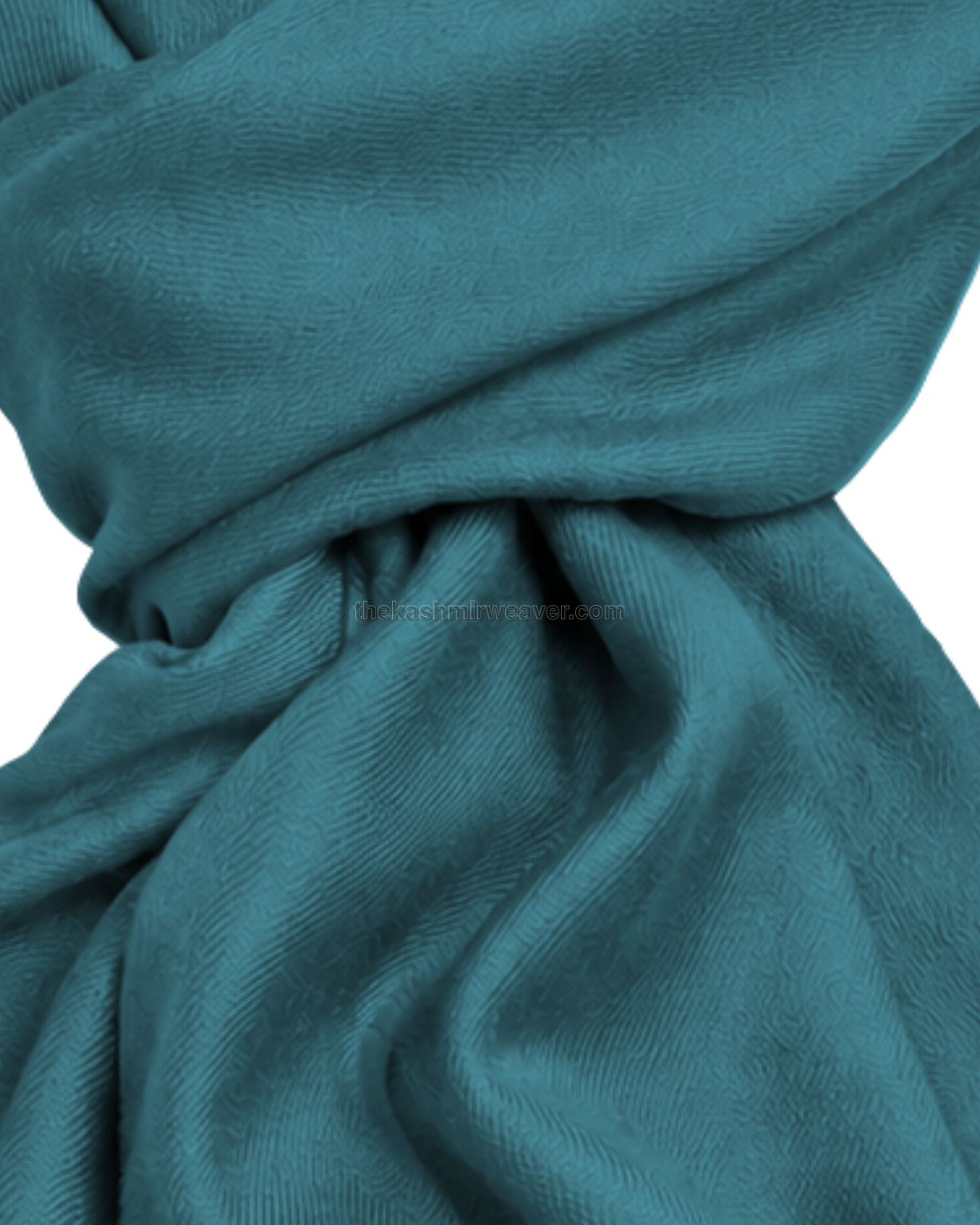Aqua Blue Cashmere Pashmina Shawl — close-up texture zoom