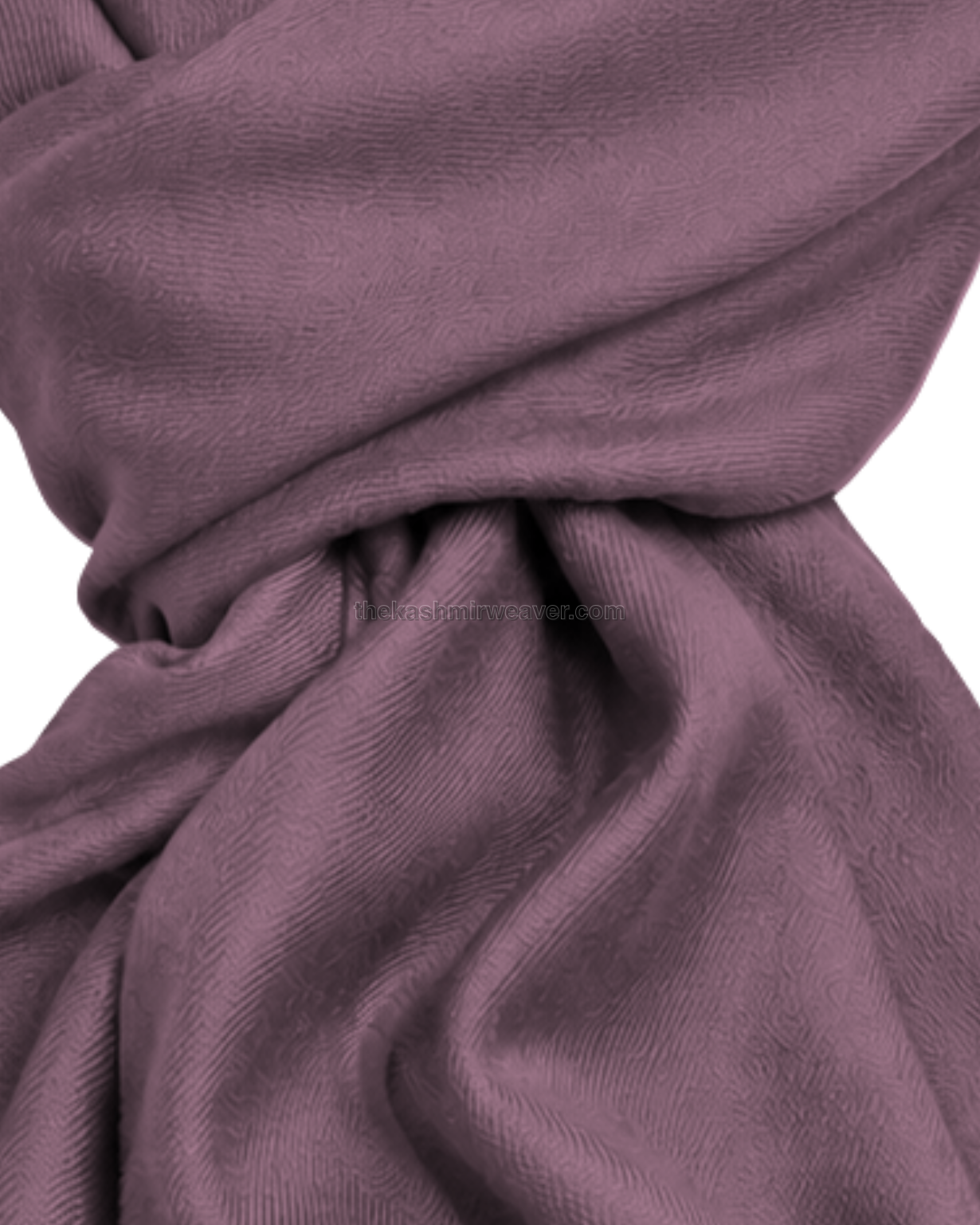 Mauve Pink Cashmere Pashmina Shawl — close-up texture zoom