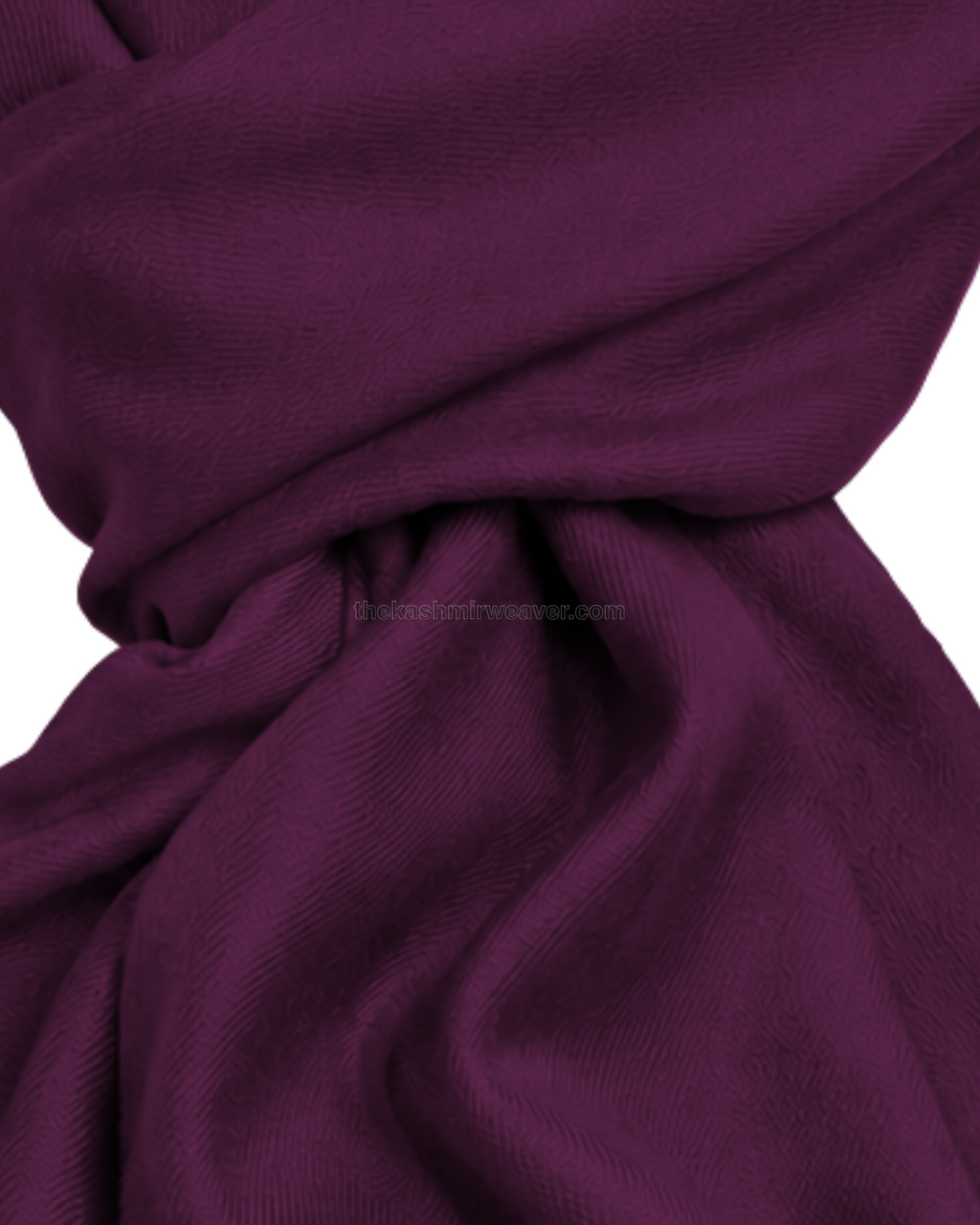 Plum Purple Cashmere Pashmina Shawl — close-up texture zoom