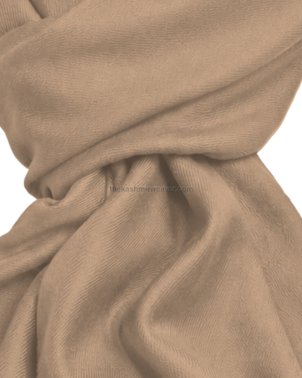 Peach Orange Cashmere Pashmina Shawl — close-up texture zoom