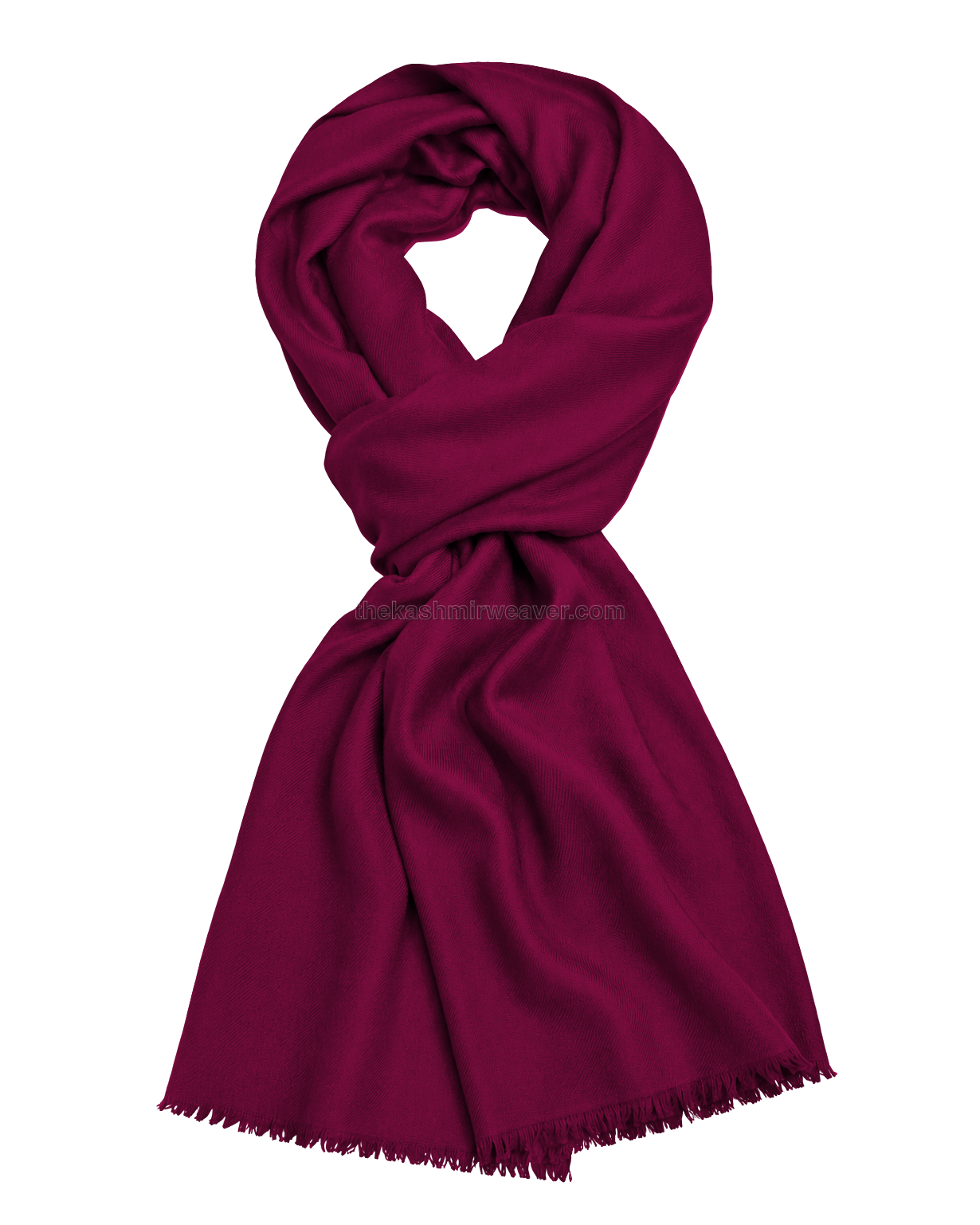 Ruby Magenta Cashmere Pashmina Shawl — flat view