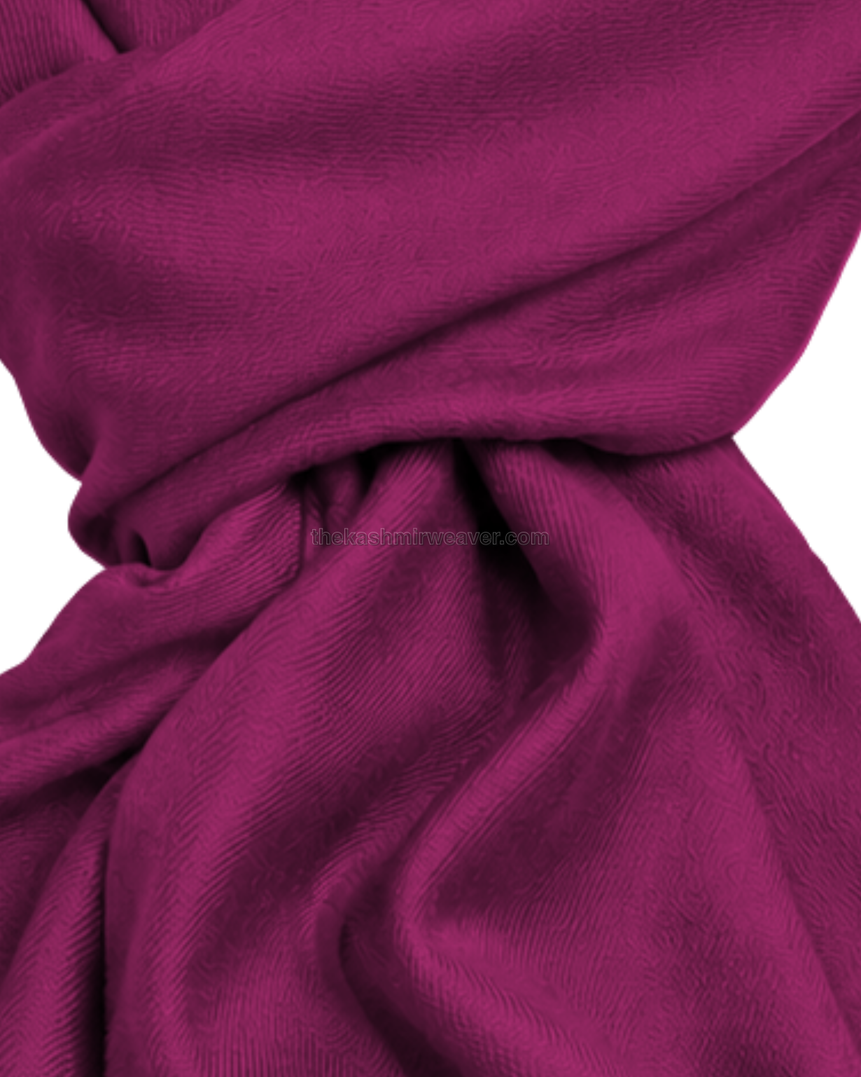 Magenta Pink Cashmere Pashmina Shawl — close-up texture zoom