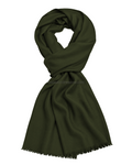Dark Olive Green Cashmere Pashmina Shawl — flat view