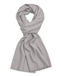 Ash White Cashmere Pashmina Shawl — flat view