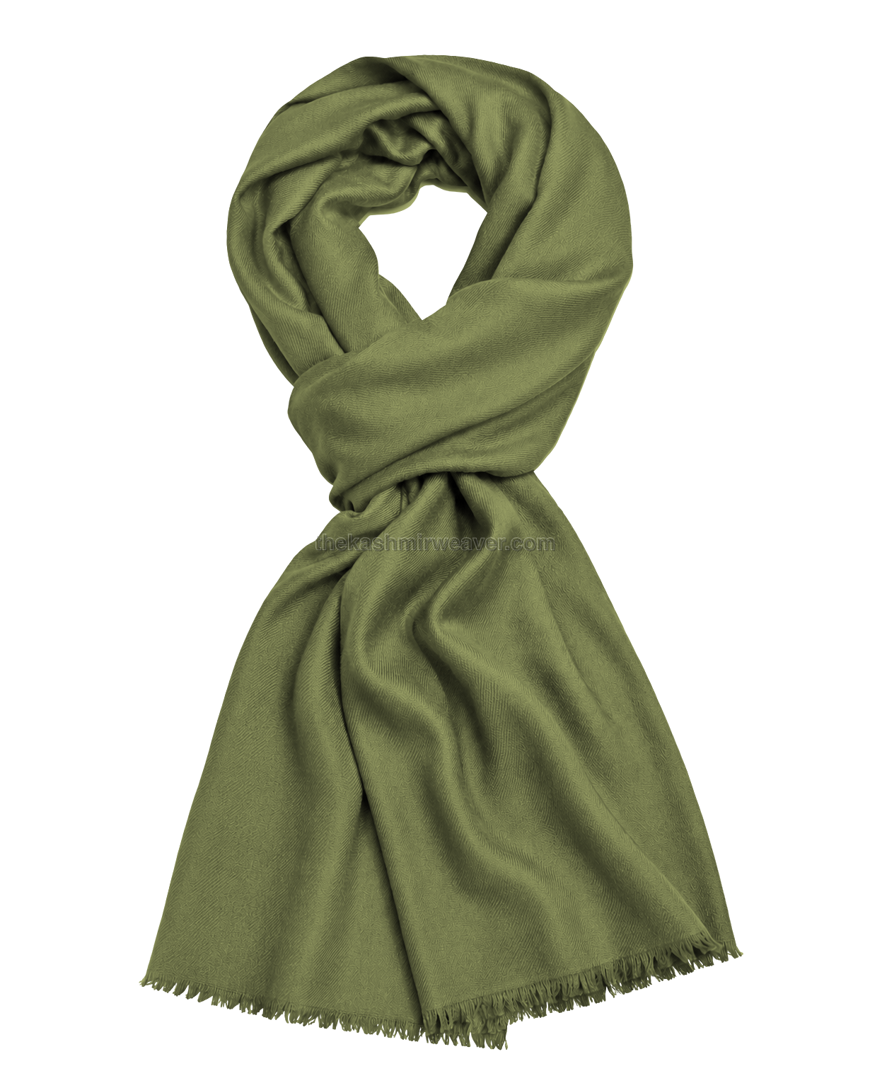 Chartreuse Green Cashmere Pashmina Shawl — flat view