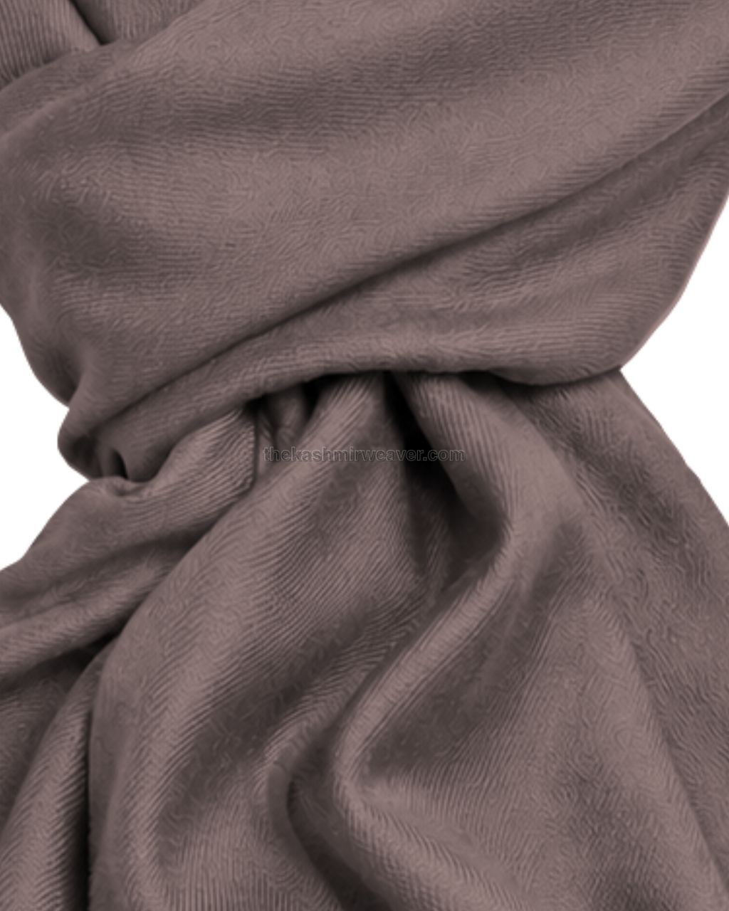 Rose-Grey Grey Cashmere Pashmina Shawl — close-up texture zoom