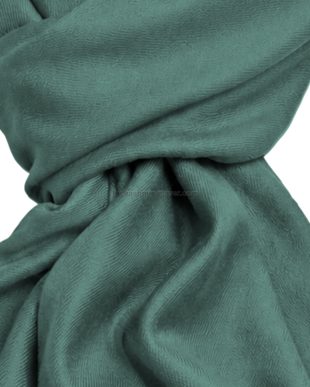 Mint Green Cashmere Pashmina Shawl — close-up texture zoom