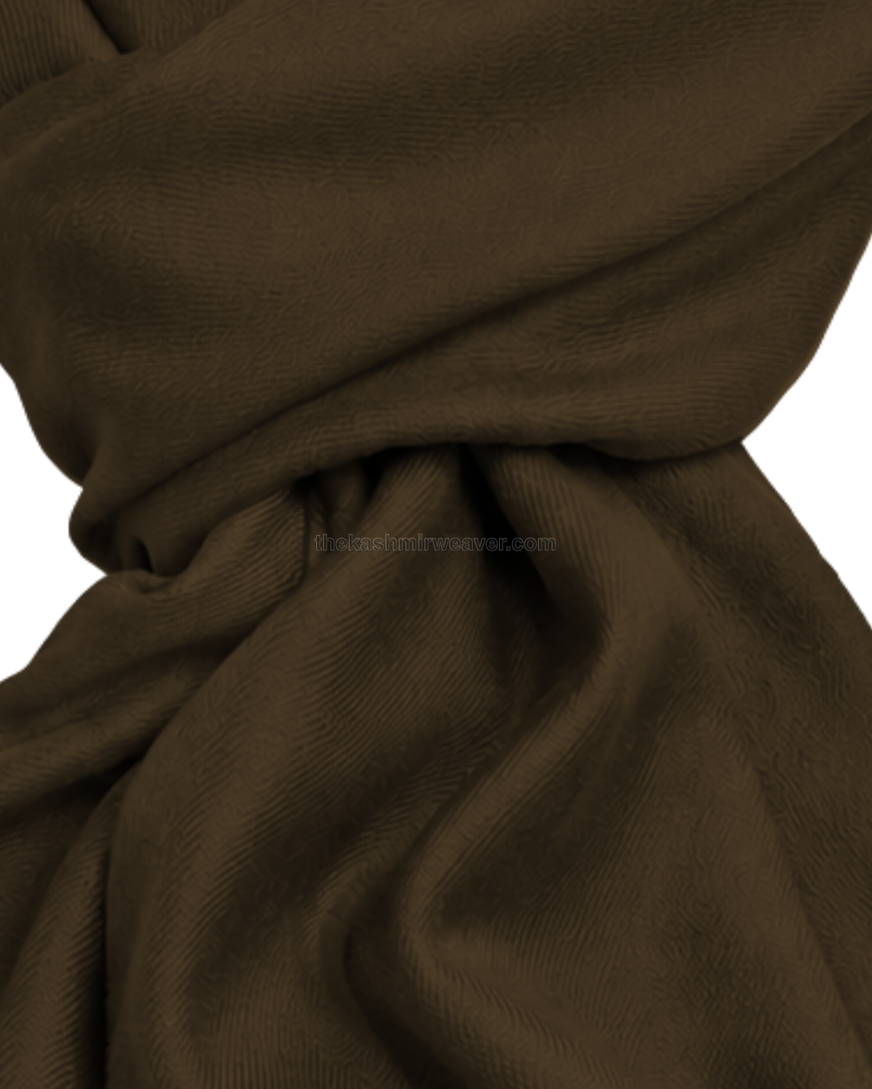 Dark Brown Brown Cashmere Pashmina Shawl — close-up texture zoom