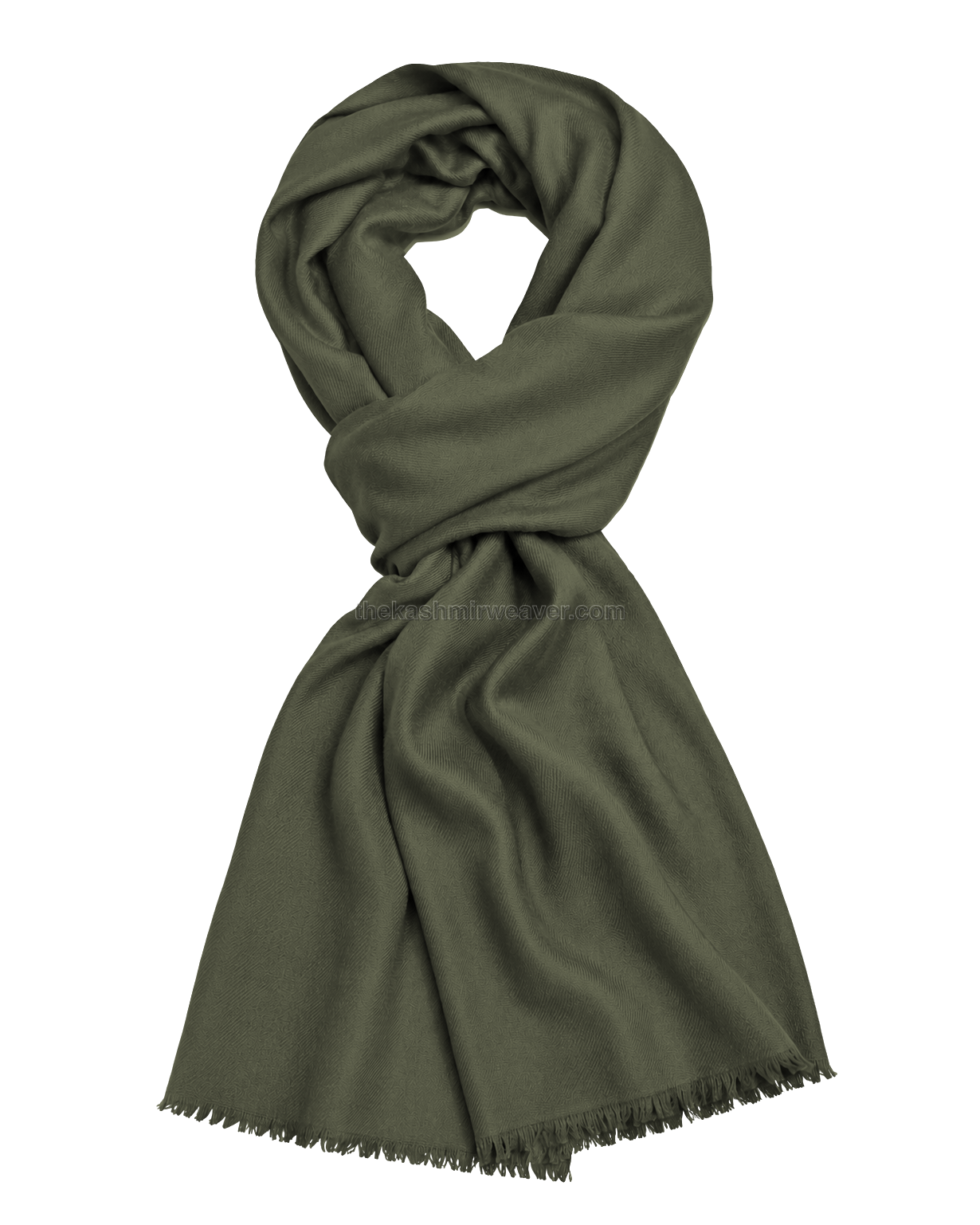 Sage Grey Green Cashmere Pashmina Shawl — flat view