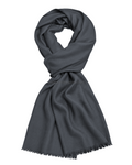 Grey Cashmere Pashmina Shawl — flat view