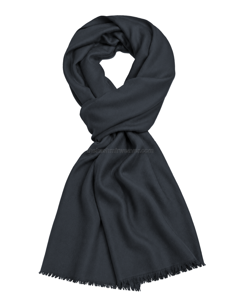 Grey Cashmere Pashmina Shawl — flat view