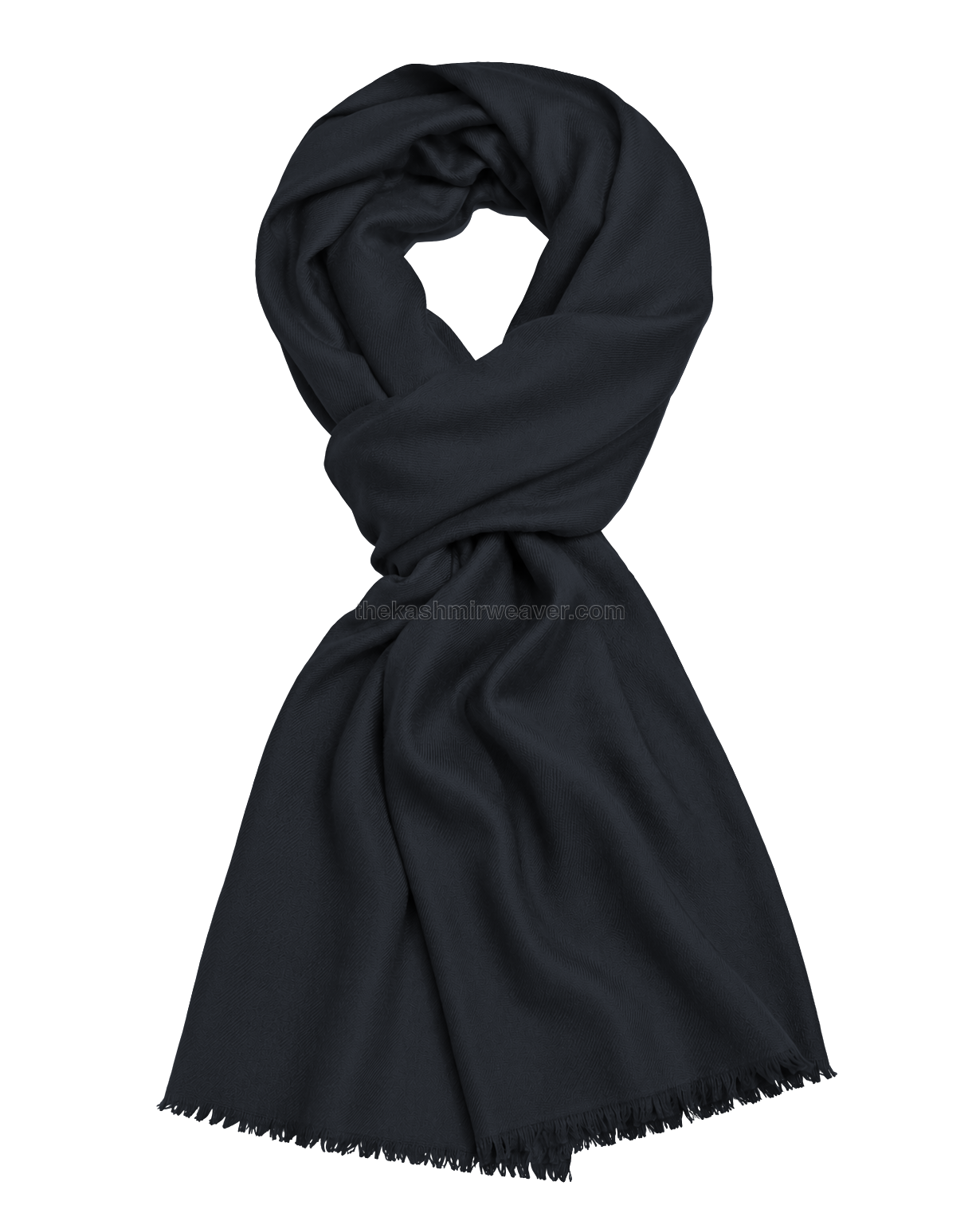 Charcoal Grey Cashmere Pashmina Shawl — flat view