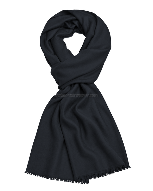 Charcoal Grey Cashmere Pashmina Shawl — flat view