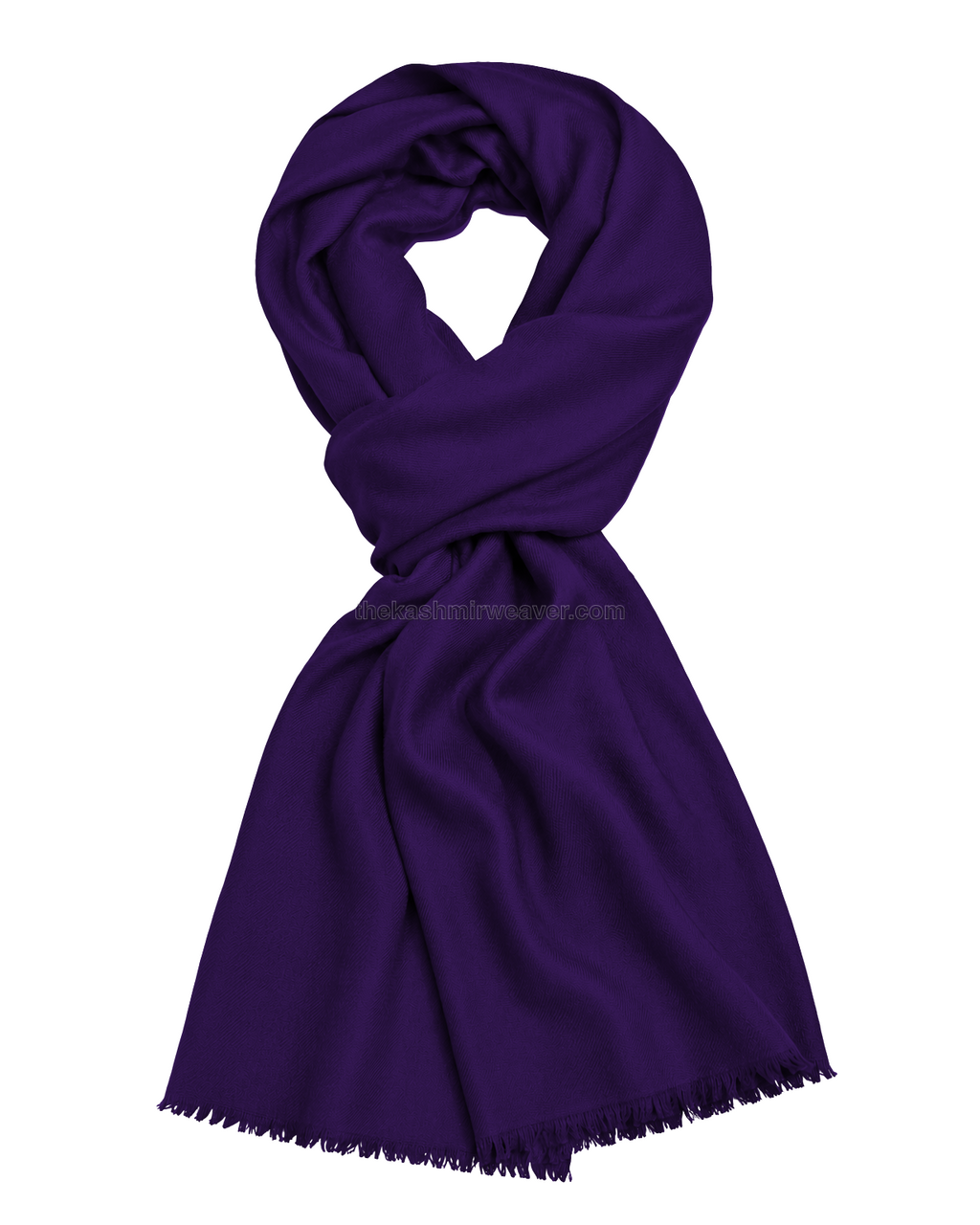 Indigo Purple Cashmere Pashmina Shawl — flat view