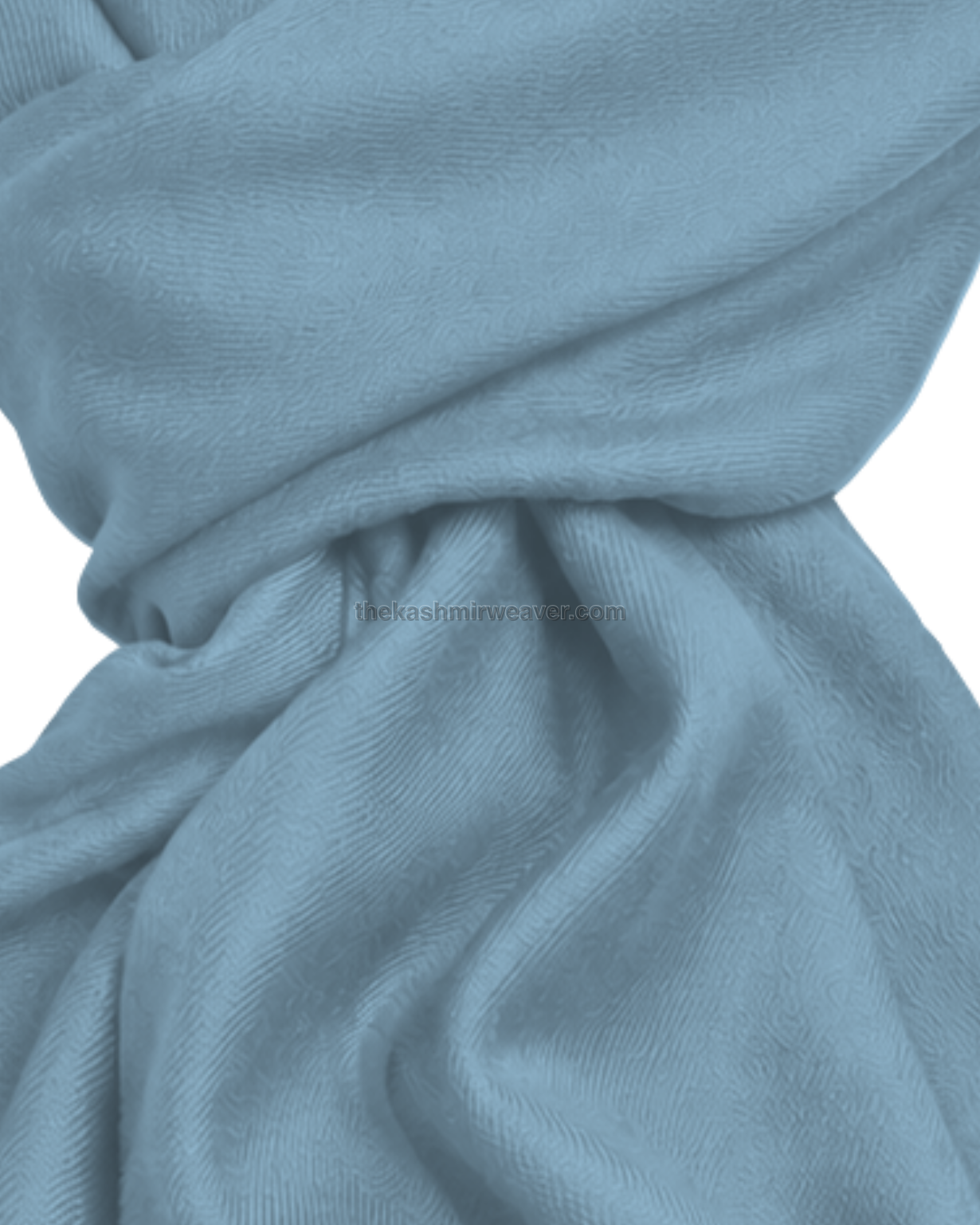 Pastel Blue Cashmere Pashmina Shawl — close-up texture zoom