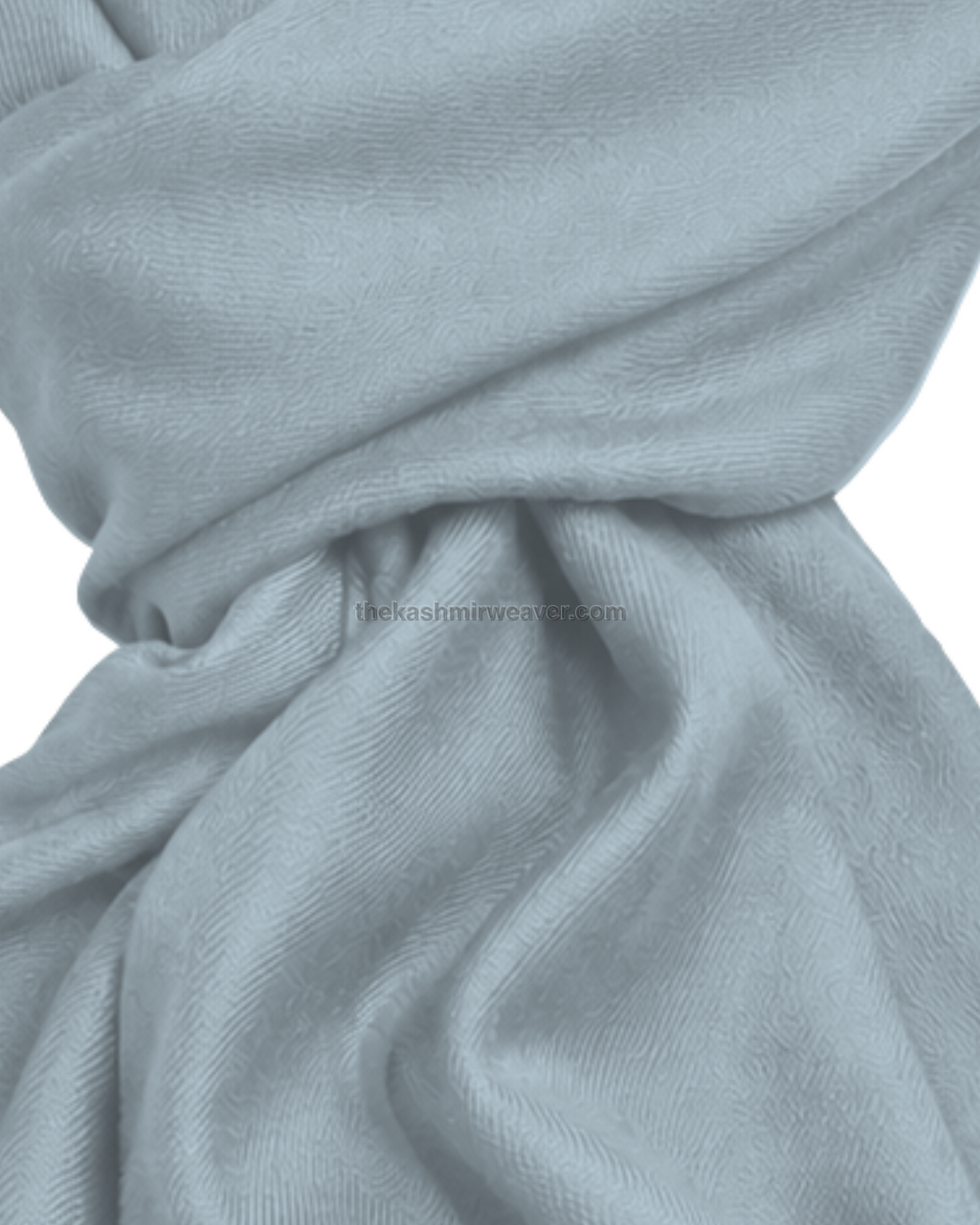 Pastel Blue Cashmere Pashmina Shawl — close-up texture zoom