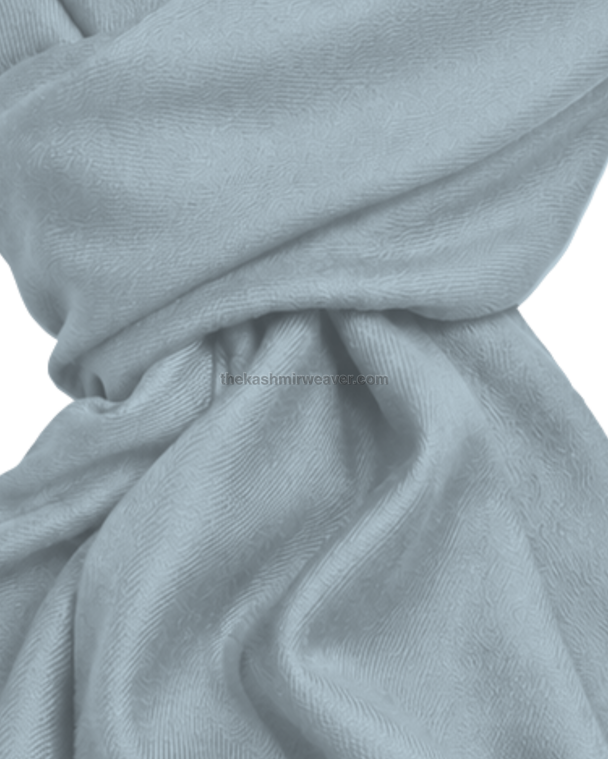 Pastel Blue Cashmere Pashmina Shawl — close-up texture zoom