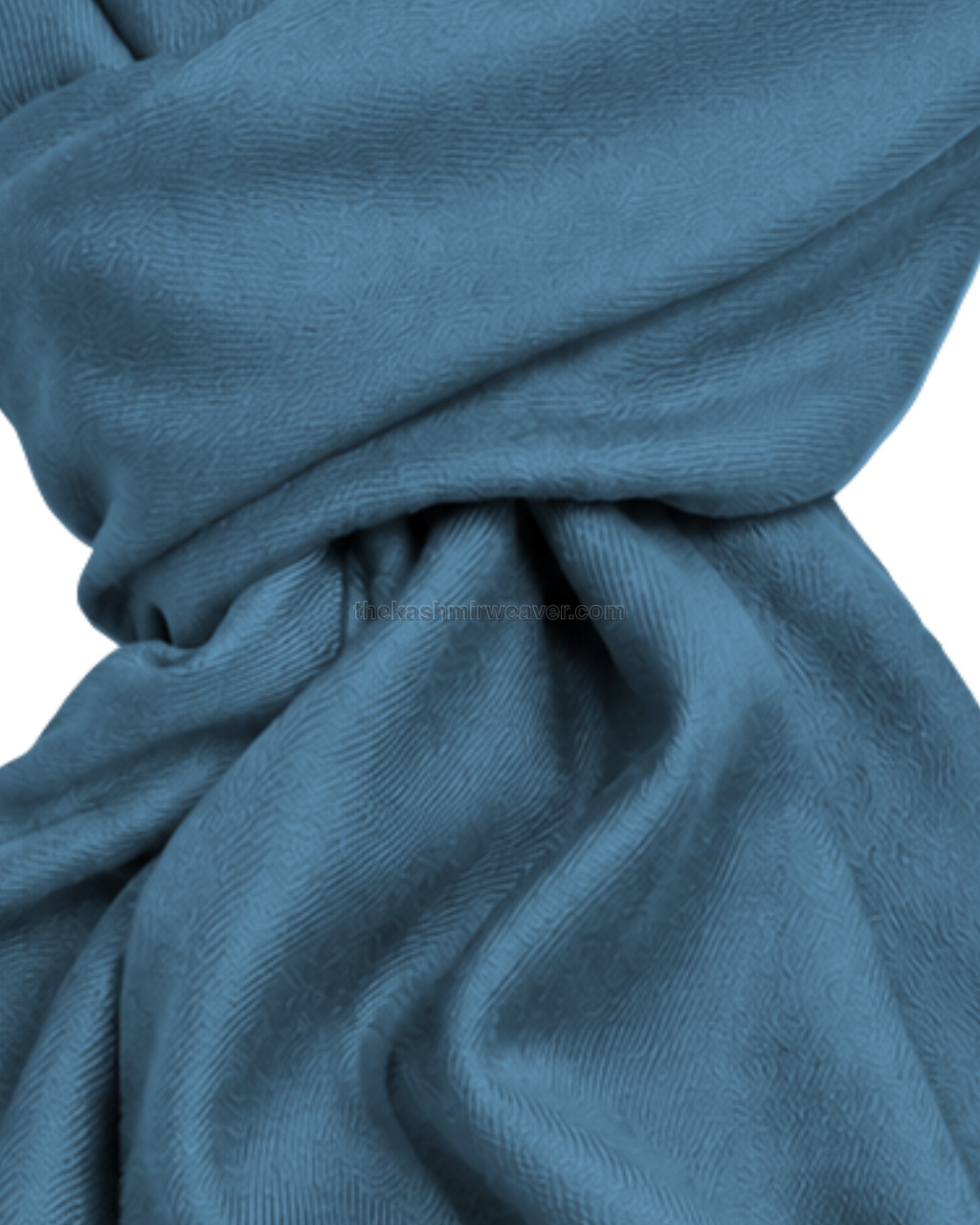 Sky Blue Cashmere Pashmina Shawl — close-up texture zoom