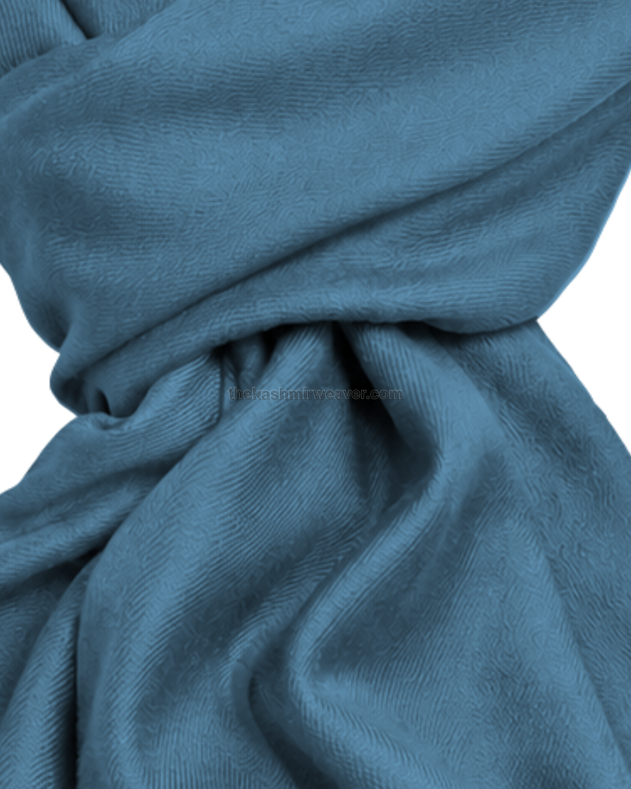 Sky Blue Cashmere Pashmina Shawl — close-up texture zoom