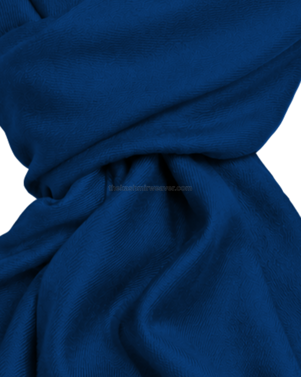 Royal Blue Cashmere Pashmina Shawl — close-up texture zoom