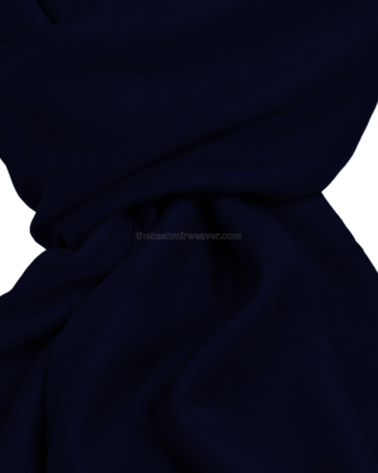 Dark Navy Blue Cashmere Pashmina Shawl — close-up texture zoom